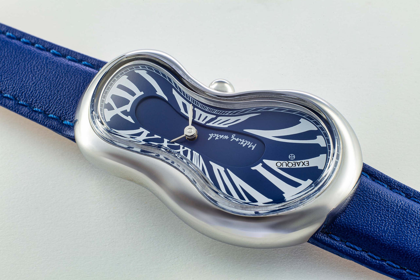 Melting Watch Silver Blue