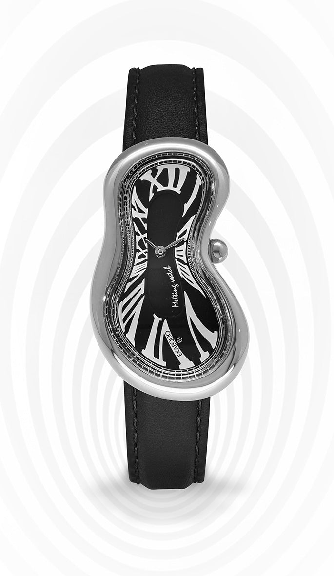 Melting Watch Silver Black