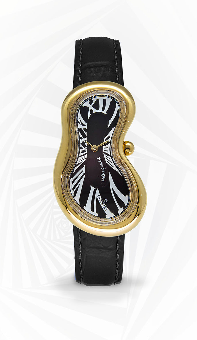 Melting Watch Gold Black