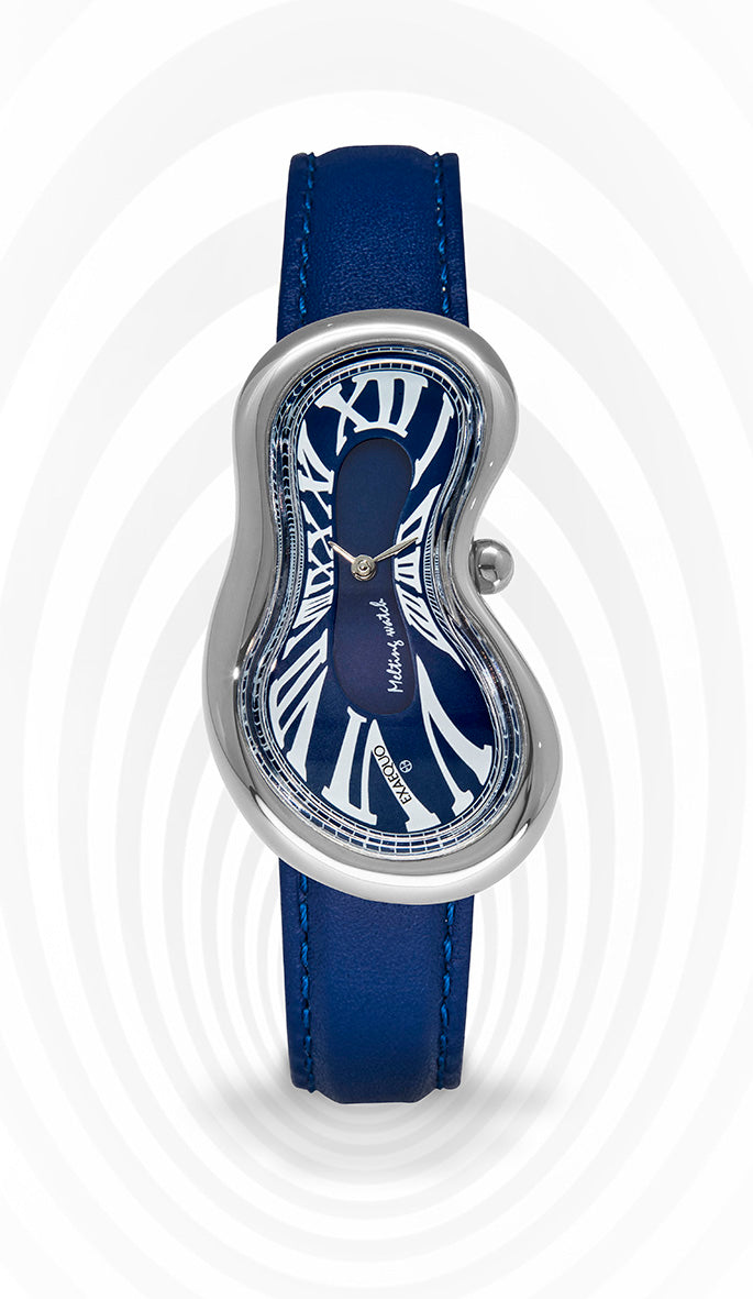 Melting Watch Silver Blue