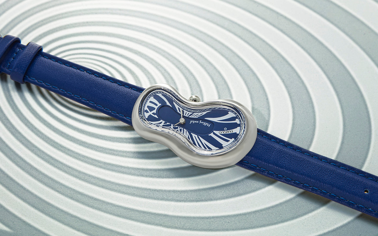 Melting Watch Silver Blue