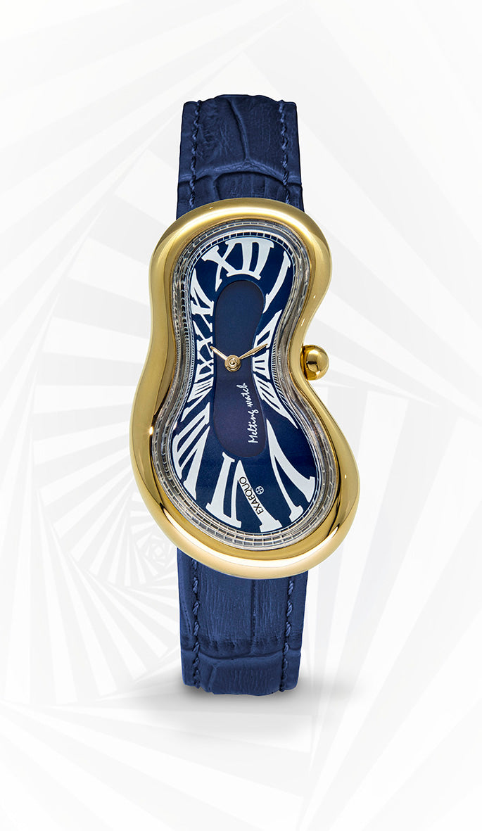 Melting Watch Gold Blue
